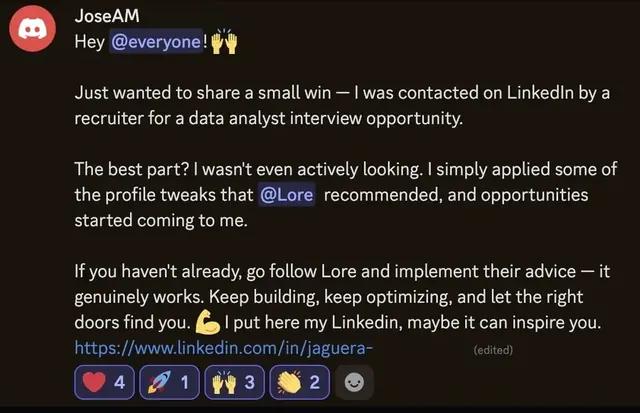 Jose contacted by a recruiter on LinkedIn