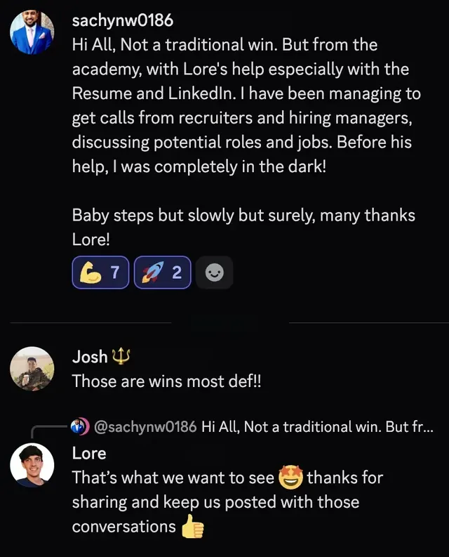 Sachyn getting recruiter calls after his resume fix