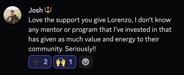 Josh on the support in the community