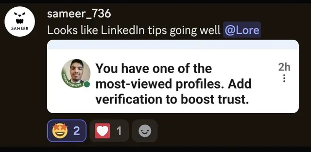 Sameer with one of the most viewed profiles on LinkedIn