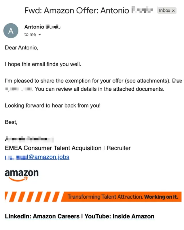 Amazon offer email