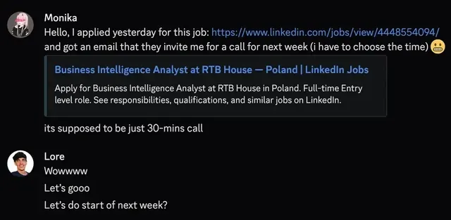 Monika invited to interview at RTB House